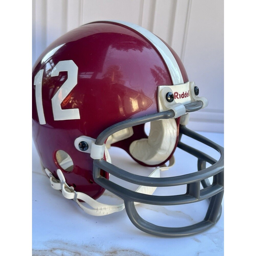 Vintage 1990s Riddell Alabama Crimson Tide #12 Mini Football Helmet NCAA